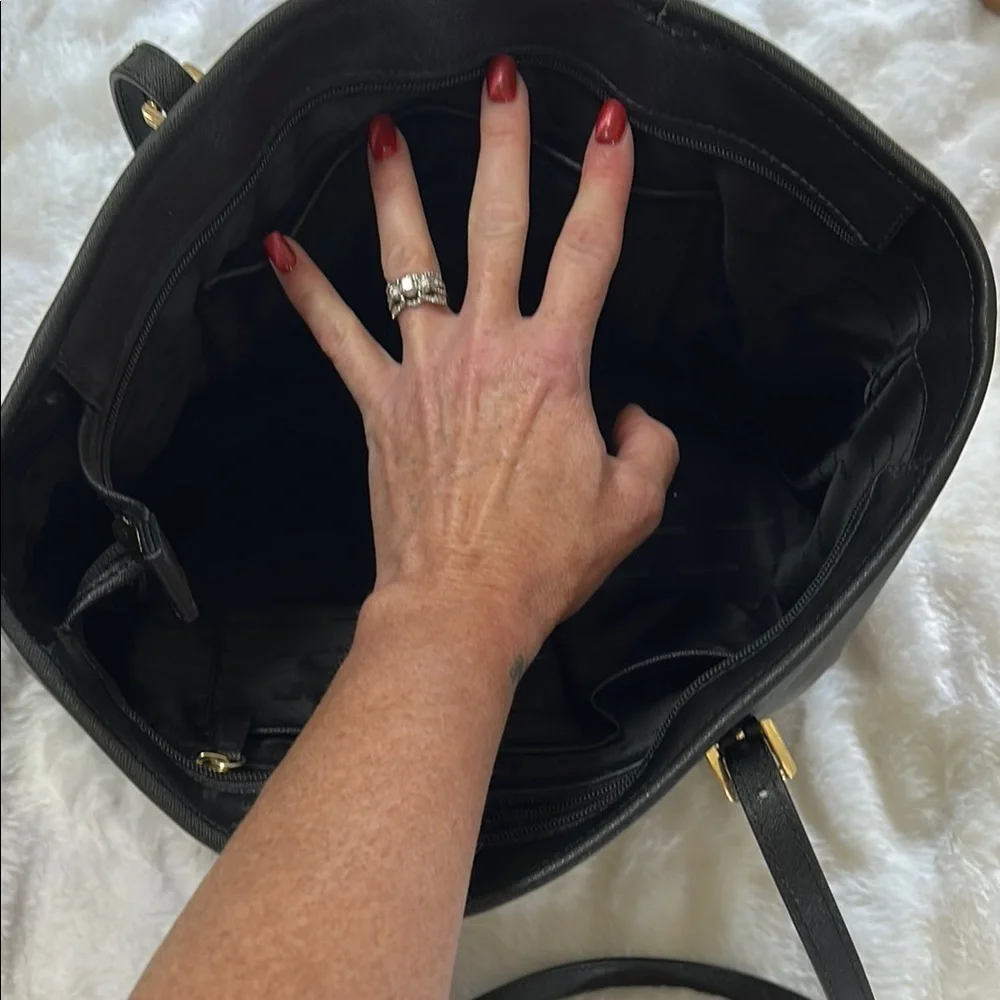 Michael Kors Black Structured Tote Bag and Wallet BUNDLE!!!!